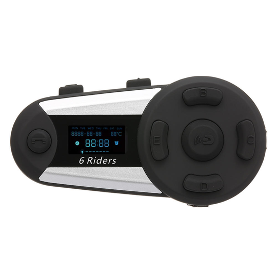 EUROFONE 1200M 6 Riders BT Motorcykelhjälm bluetooth Intercom -headset FM -radio MP3 GPS Full Duplex vattentät trådlös w
