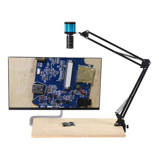 HAYEAR 48MP 1080P 2K HDMI USB Industriell videomikroskopkamera Big Visual Field Manual IRIS6-60mm Zoomlins för PCB Lödni