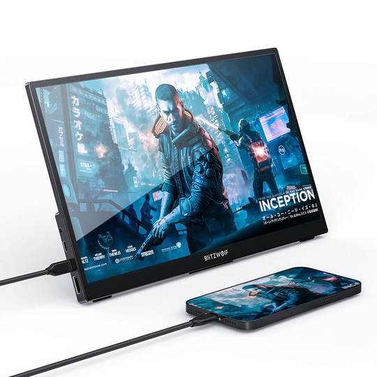 BlitzWolf® BW-PCM2L 13,3 tum FHD 1080P Type C Bärbar datorskärm Spelskärm för Smartphone Tablet Laptop Spelkonsoler