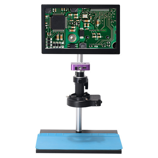 51MP 11,6 tum LCD-video digitalmikroskop med 150X C-monterad lins HDMI USB Elektronisk industrimikroskopkamera med metal