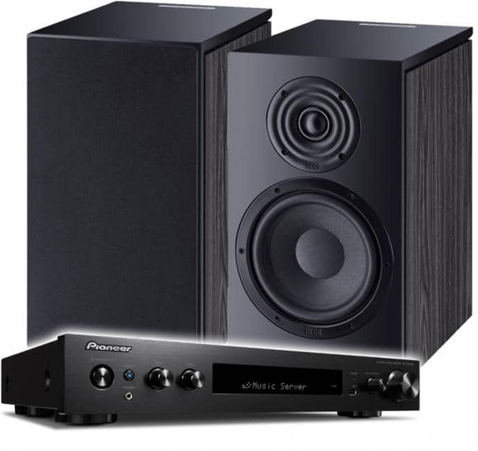 Pioneer SX30DAB + Heco Aurora 300 stereopaketti, musta