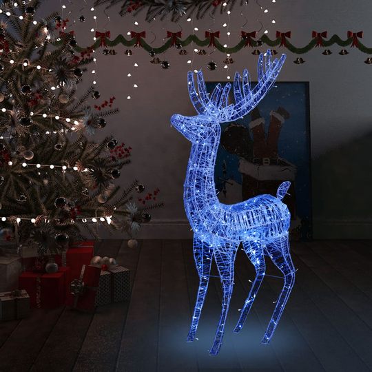 vidaXL XXL Jouluporo akryyli 250 LED-valoa 180 cm sininen