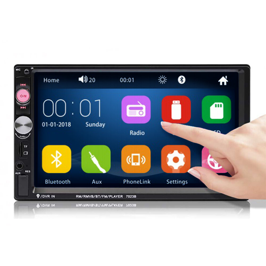 iMars 7023B 7 tum 2 DIN bil MP5-spelare stereoradio FM USB AUX HD bluetooth pekskärm stöd bakre kamera