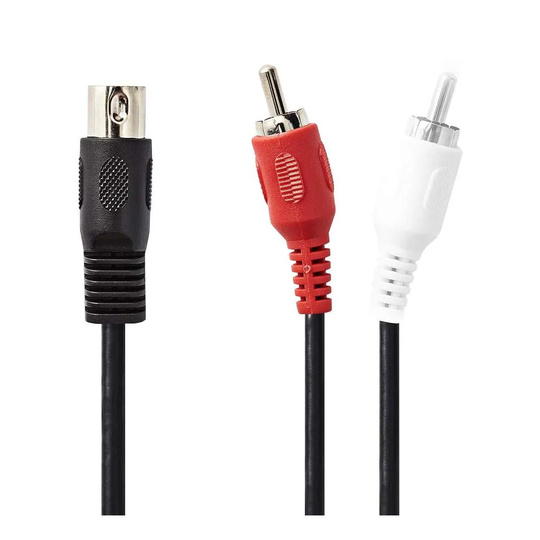 Audiokaapeli, DIN ja 2x RCA - 1 m