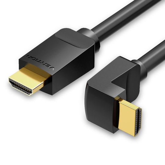 Vention HDMI-kabel Videokabel 4K 3D HD2.0 Armbågsdesign Ljud Vido Synkron HDR 18Gbps Bandbredd 1M 2M 3M