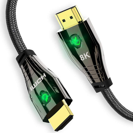 Kabelanslutning 3 m HDMI-kabel HD Audio Video-kabel Adapterkontakter 3D 8K @ 60Hz 0,5 m 1 m 2 m för dator TV-anslutnings