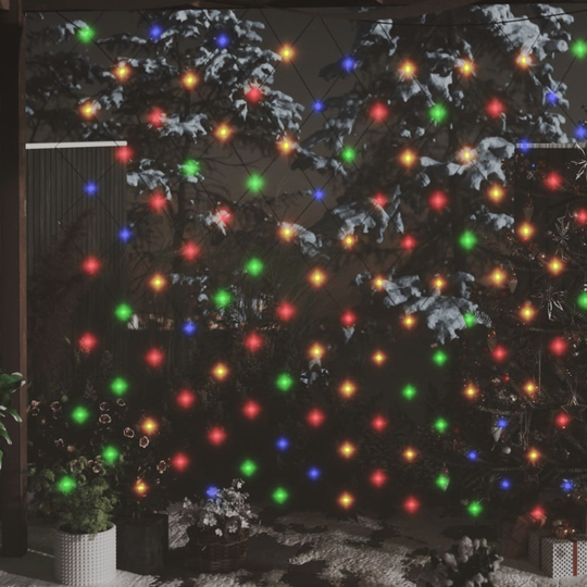 vidaXL Jouluvaloverkko värikäs 3x2 m 204 LED-valoa ulos/sisälle