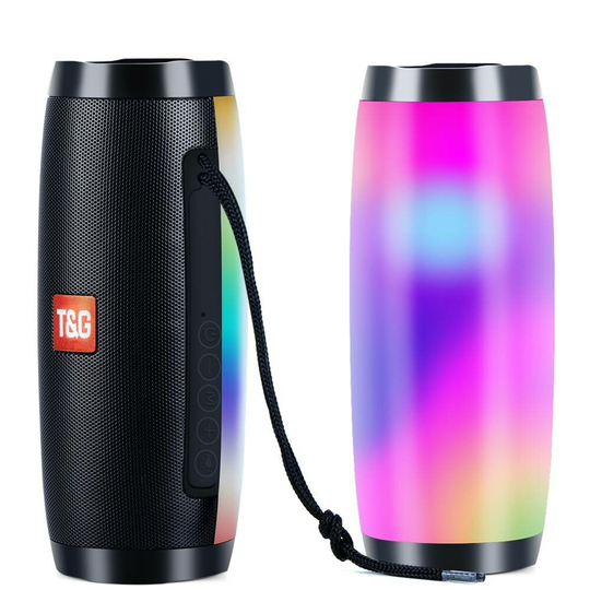 TG157 LED bärbar trådlös Bluetooth-högtalare med LED-nattljusstöd TF-kort FM-radio Boombox Inbyggd mikrofon