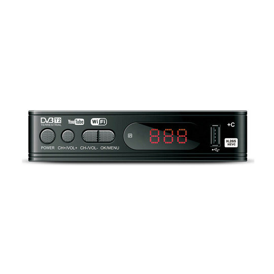 Grwibeou DVB-T2 DVB-C Digital mottagare TV set-top Box H.265 HD 1080P IPTV USB WIFI YouTube-mottagarsignalmottagare