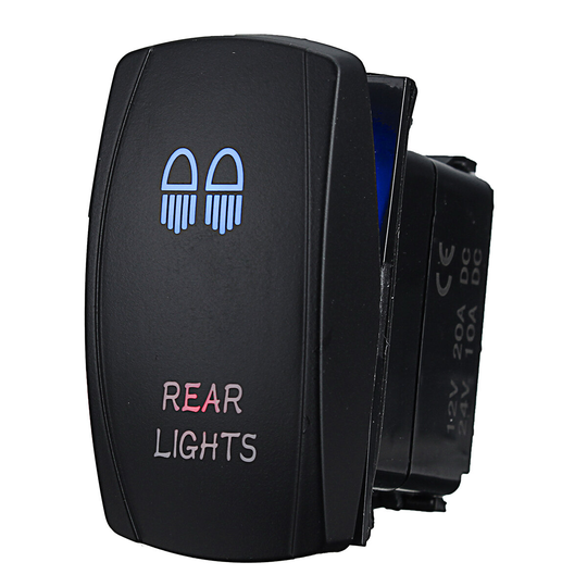 12V-24V Dash ON OFF Vippströmbrytare Blå röd Dual LED Light Car Marine