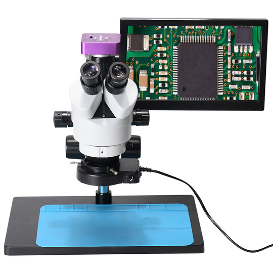 7X-45X trinokulärt stereomikroskop 51MP HDMI Digital USB Industriell mikroskopkamera för telefonreparation Lödning